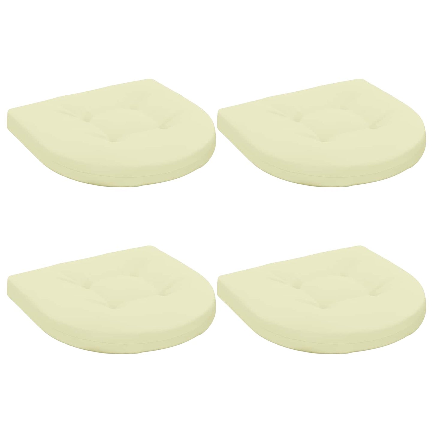 vidaXL 4-Piece Seat Cushions 4 pcs 100% Polyester Cream 45 x 45 x 5 cm
