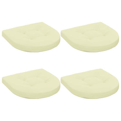 vidaXL 4-Piece Seat Cushions 4 pcs 100% Polyester Cream 45 x 45 x 5 cm
