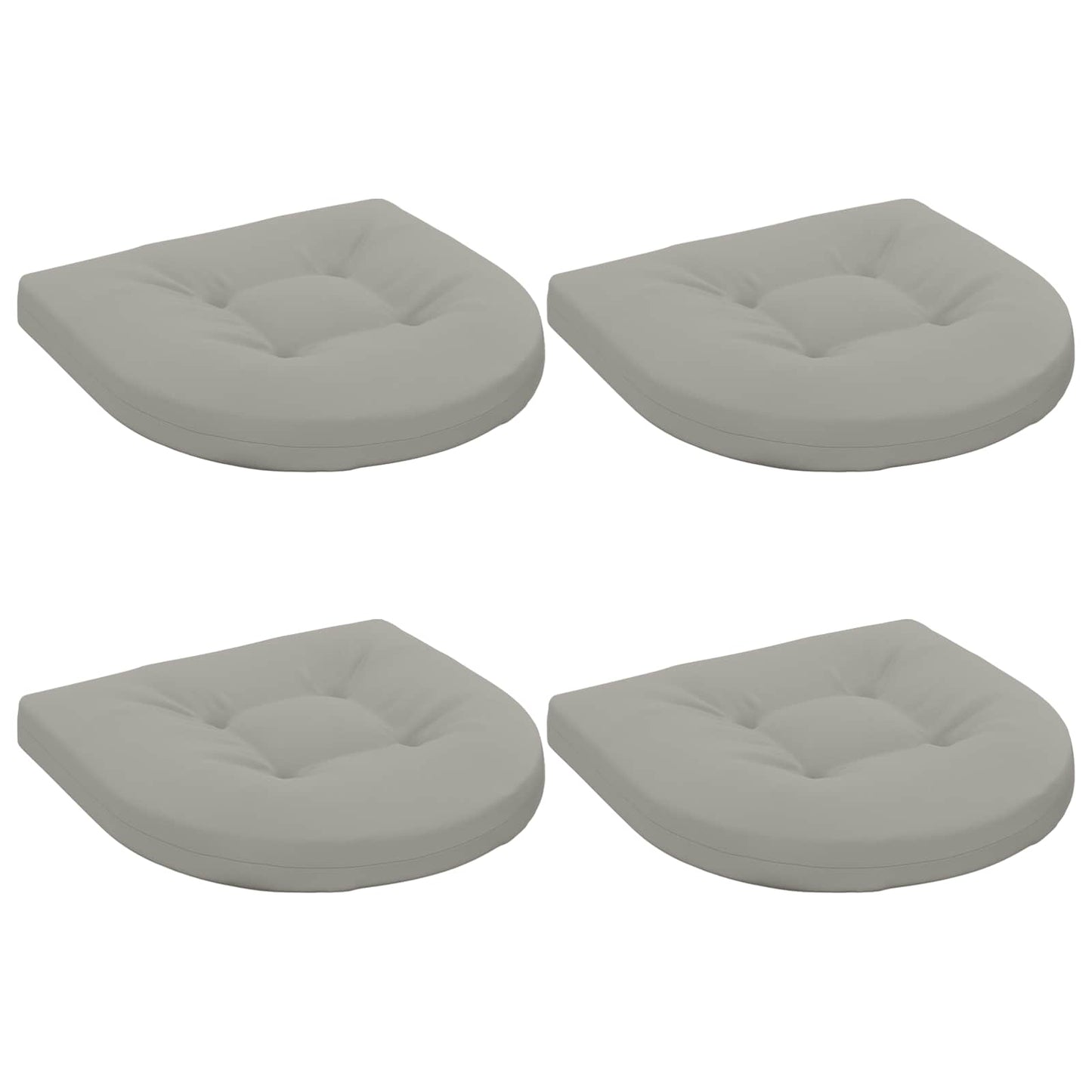 vidaXL 4-Piece Seat Cushions 4 pcs 100% Polyester Grey 45 x 45 x 5 cm