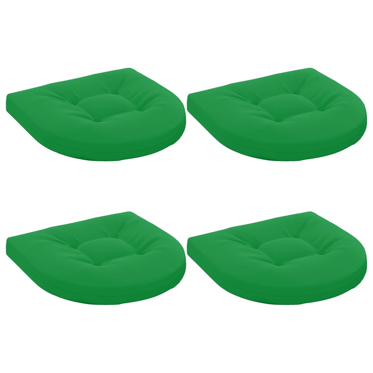 vidaXL 4-Piece Seat Cushions 4 pcs 100% Polyester Green 45 x 45 x 5 cm