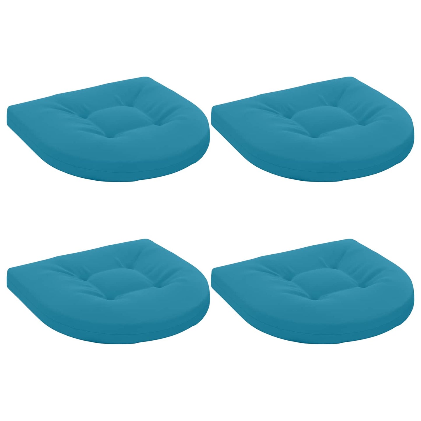 vidaXL 4-Piece Seat Cushions 4 pcs 100% Polyester Light Blue