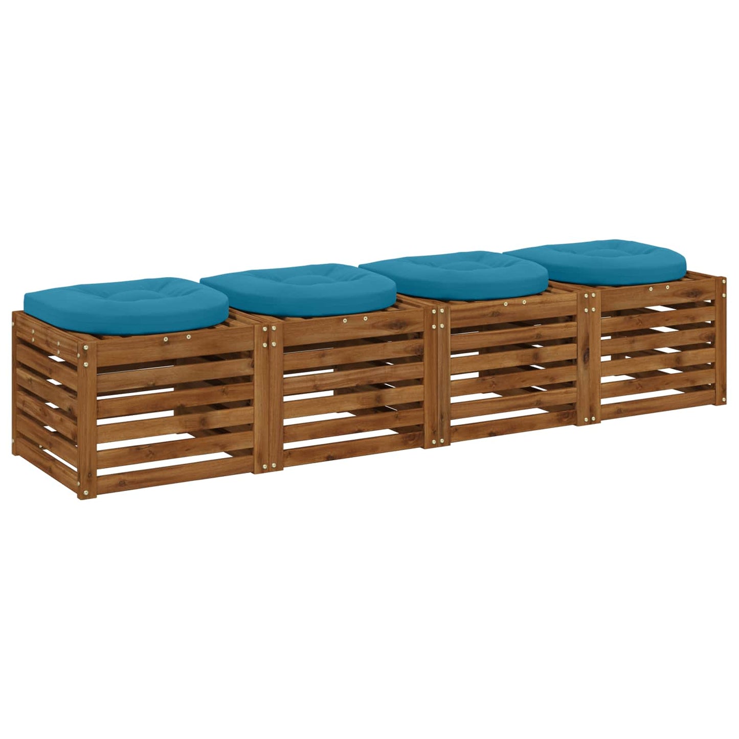 vidaXL 4-Piece Seat Cushions 4 pcs 100% Polyester Light Blue