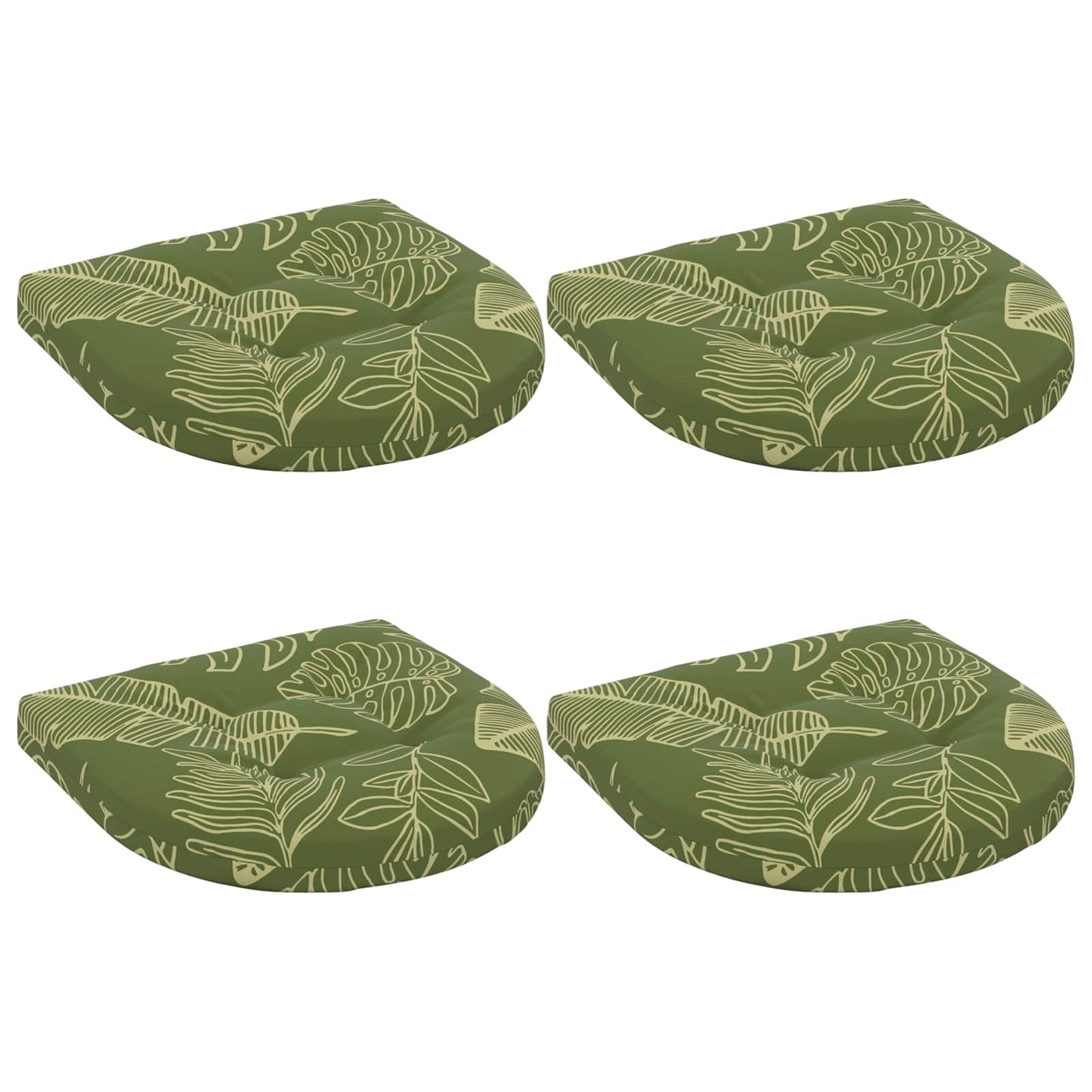 vidaXL 4-Piece Seat Cushions 4 pcs 100% Polyester Leaf Design