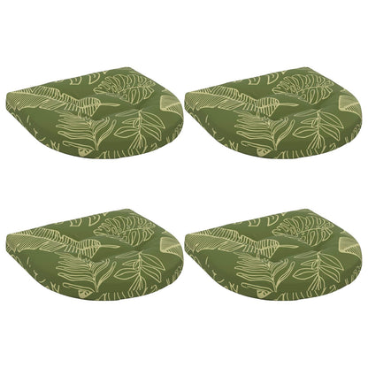 vidaXL 4-Piece Seat Cushions 4 pcs 100% Polyester Leaf Design