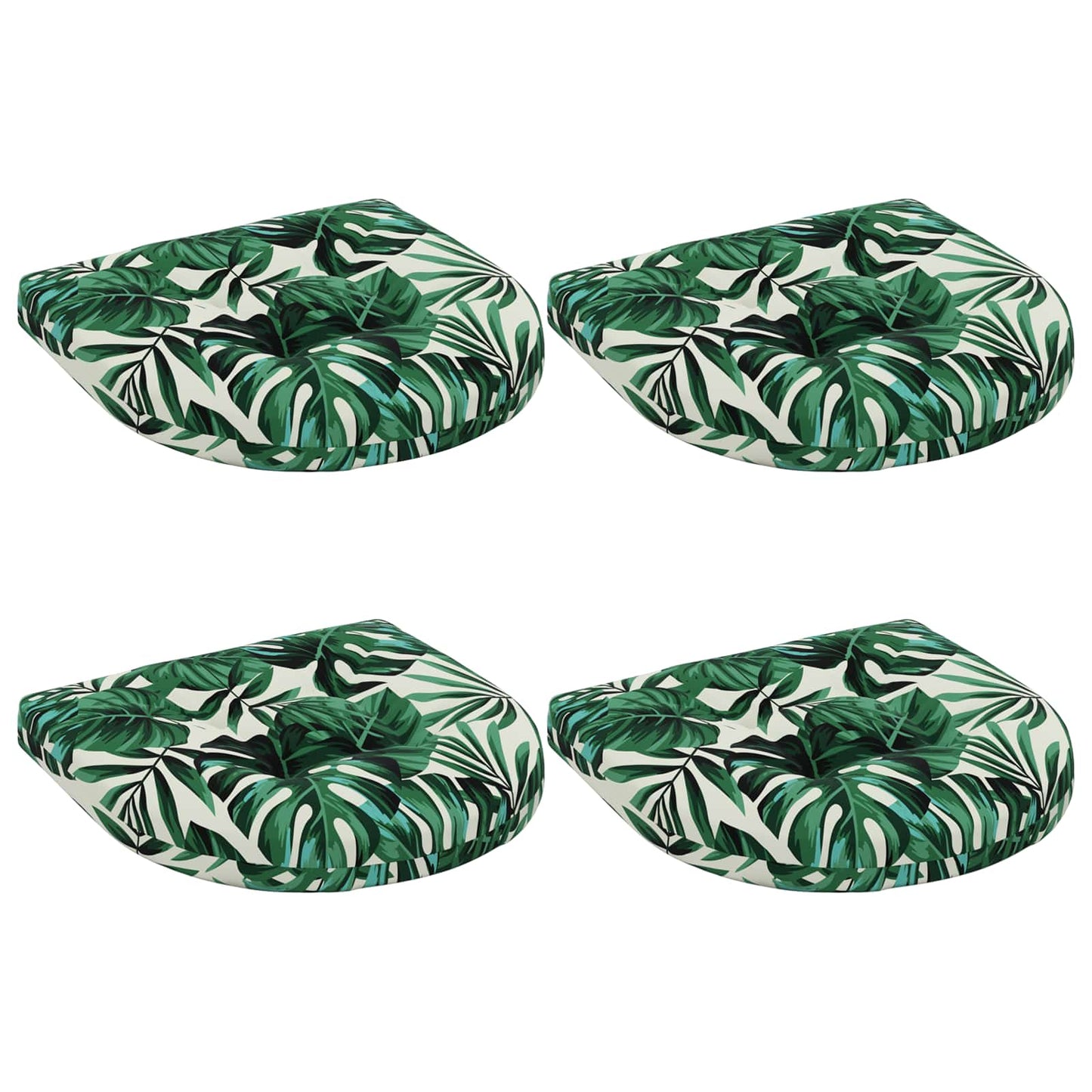 vidaXL 4-Piece Seat Cushions 4 pcs 100% Polyester Leaf Pattern