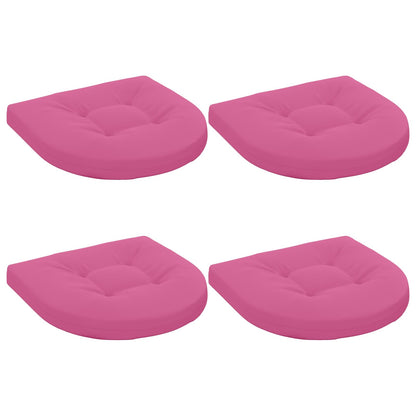 vidaXL 4-Piece Seat Cushions 4 pcs 100% Polyester Pink 45 x 45 x 5 cm