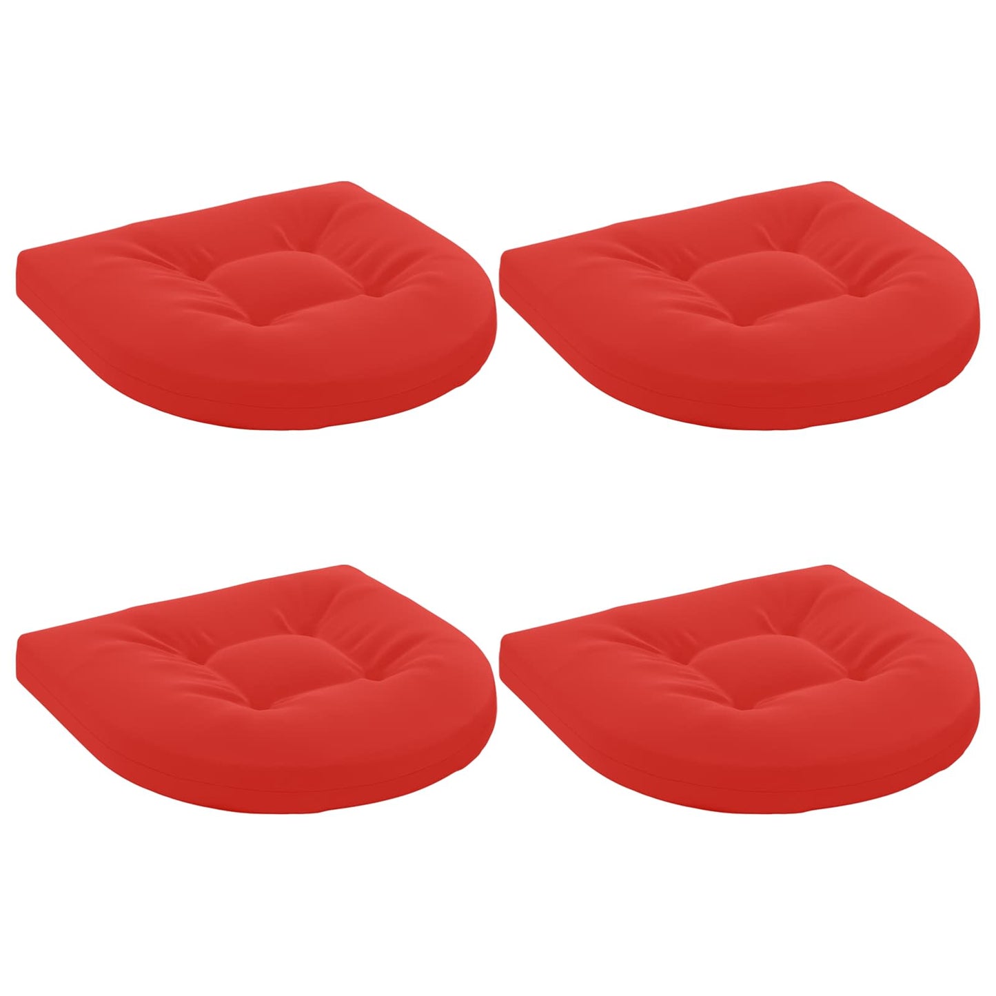 vidaXL 4-Piece Seat Cushions 4 pcs 100% Polyester Red 45 x 45 x 5 cm