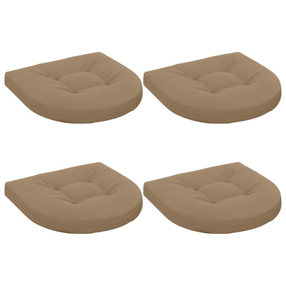 vidaXL 4-Piece Seat Cushions 4 pcs 100% Polyester Taupe 45 x 45 x 5 cm