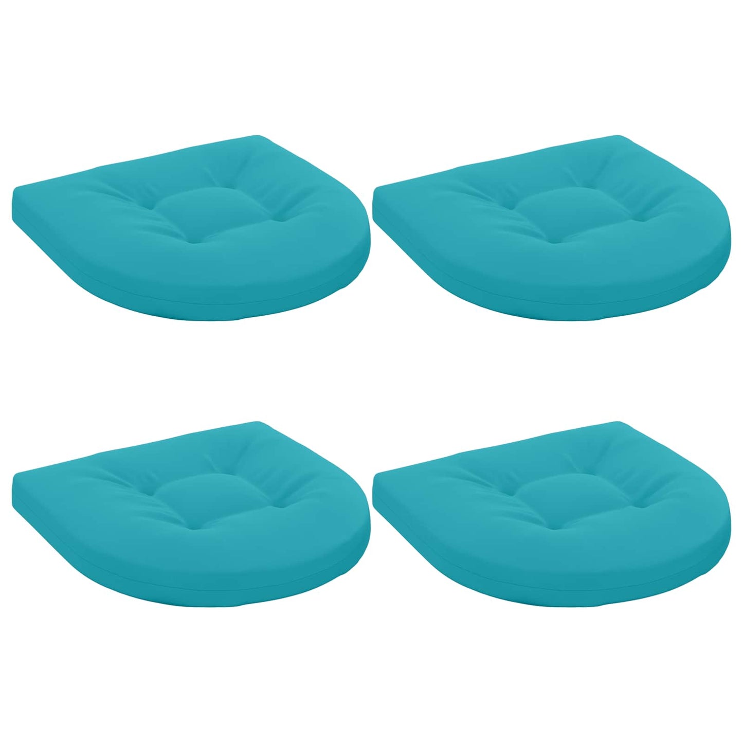 vidaXL 4-Piece Seat Cushions 4 pcs 100% Polyester Turquoise