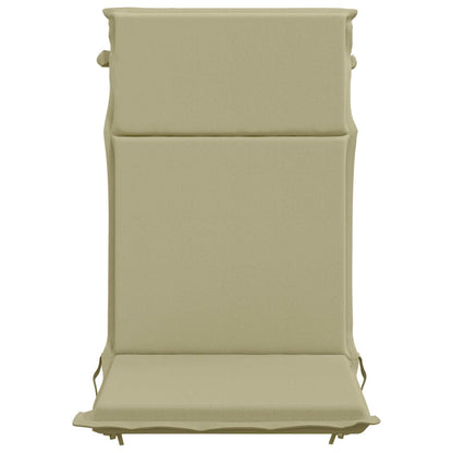 vidaXL High Back Chair Cushion GEMERT 2 pcs 100% Polyester Light Green