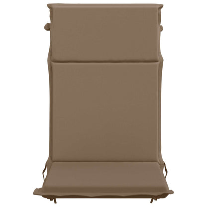 vidaXL High Back Chair Cushion GEMERT 4 pcs 100% Polyester Taupe