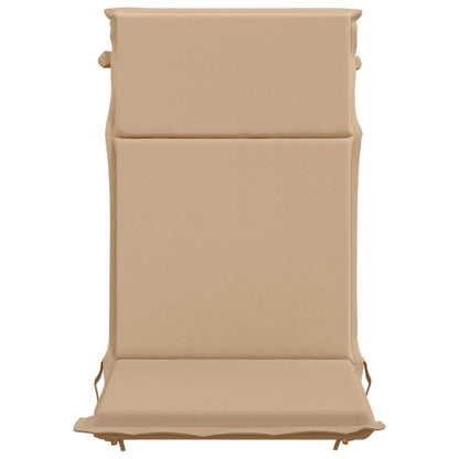 vidaXL High Back Chair Cushion GEMERT 2 pcs 100% Polyester Sand