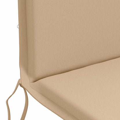vidaXL High Back Chair Cushion GEMERT 4 pcs 100% Polyester Sand