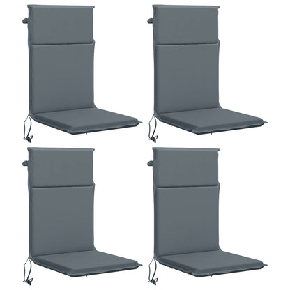 vidaXL High Back Chair Cushion GEMERT 4 pcs 100% Polyester Blue