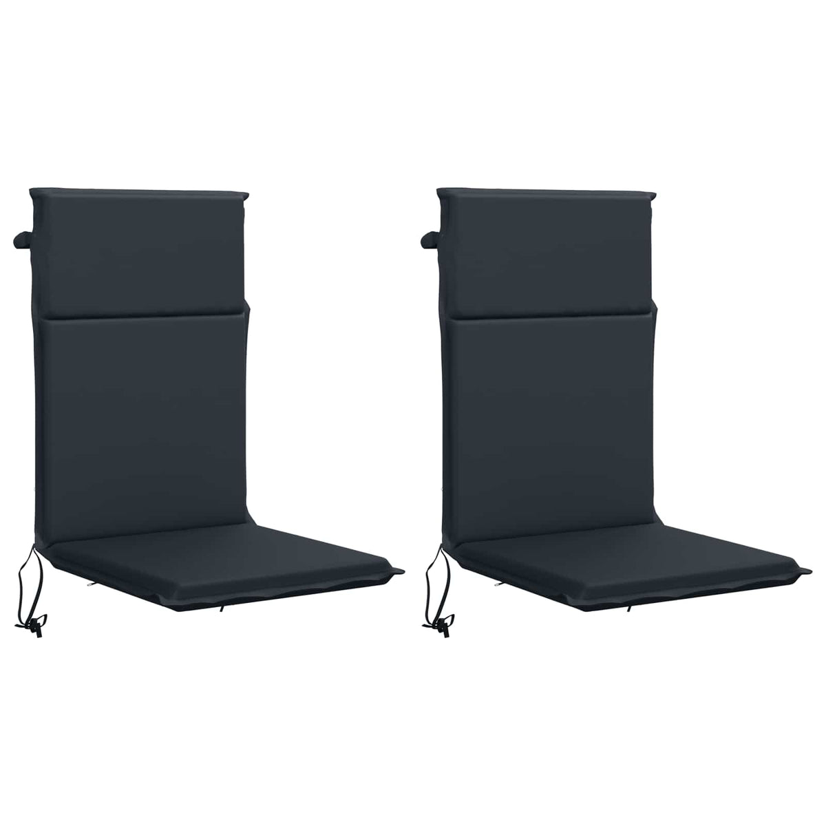 vidaXL High Back Chair Cushion GEMERT 2 pcs 100% Polyester Dark Blue