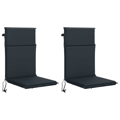 vidaXL High Back Chair Cushion GEMERT 2 pcs 100% Polyester Dark Blue