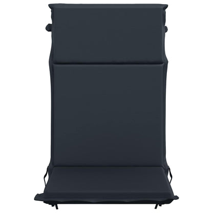 vidaXL High Back Chair Cushion GEMERT 2 pcs 100% Polyester Dark Blue