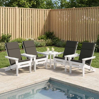 vidaXL High Back Chair Cushion GEMERT 4 pcs 100% Polyester Anthracite