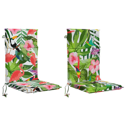 vidaXL High Back Chair Cushion GEMERT 2 pcs 100% Polyester Multicolour