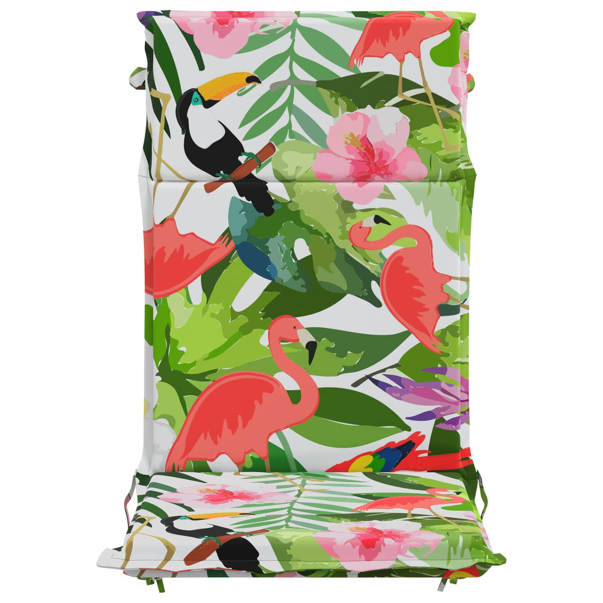 vidaXL High Back Chair Cushion GEMERT 2 pcs 100% Polyester Multicolour