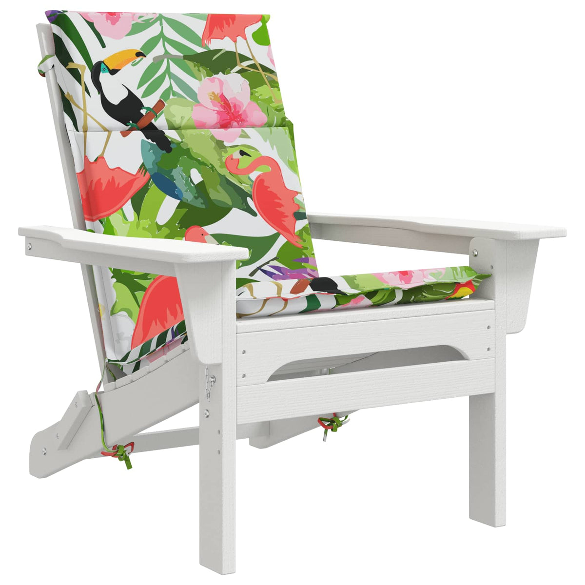 vidaXL High Back Chair Cushion GEMERT 2 pcs 100% Polyester Multicolour