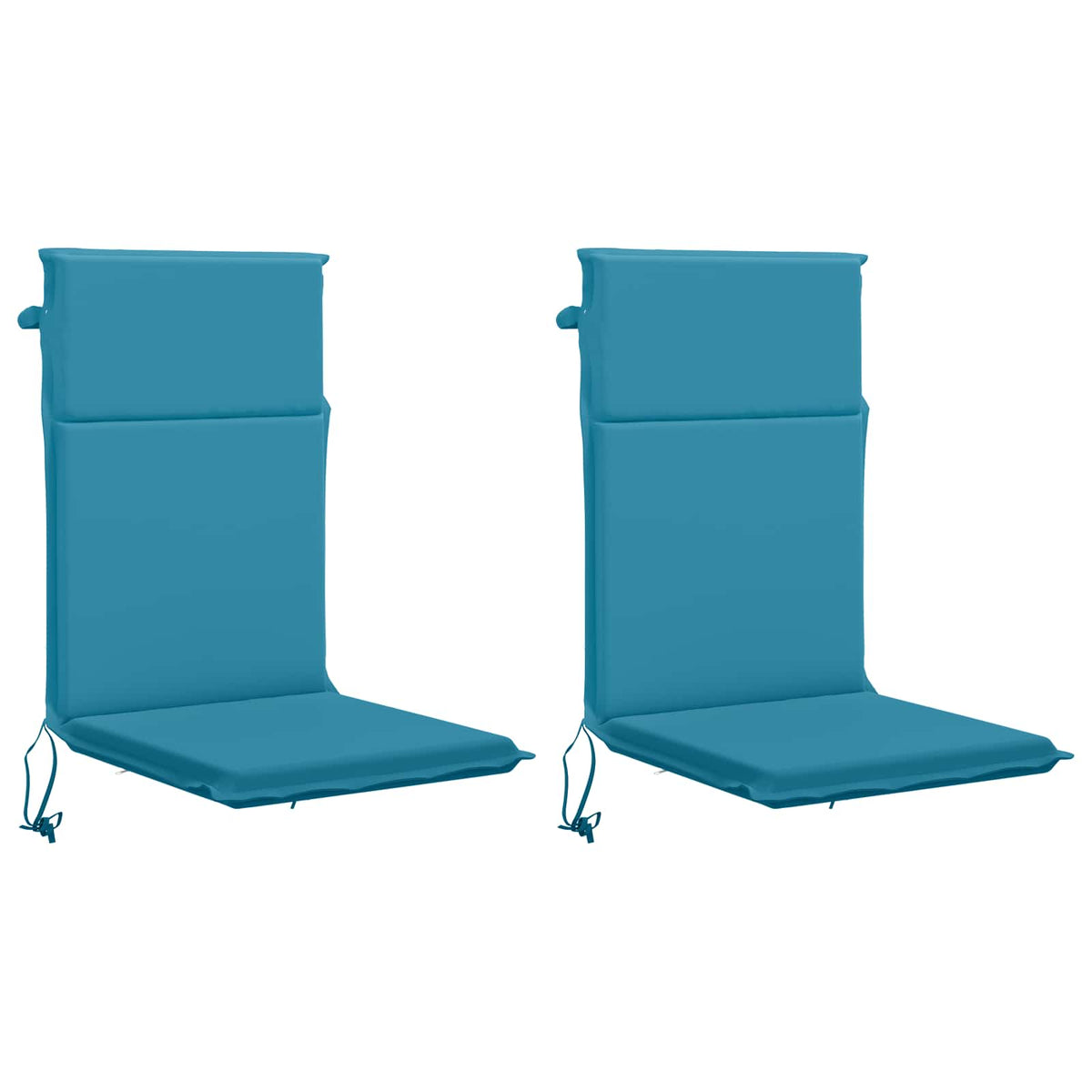vidaXL High Back Chair Cushion GEMERT 2 pcs 100% Polyester Light Blue