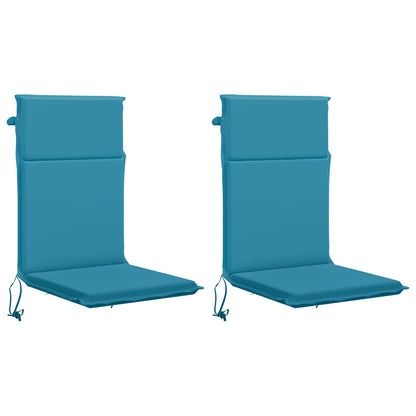 vidaXL High Back Chair Cushion GEMERT 2 pcs 100% Polyester Light Blue