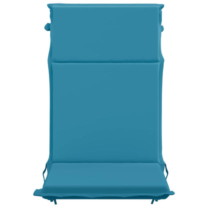 vidaXL High Back Chair Cushion GEMERT 2 pcs 100% Polyester Light Blue