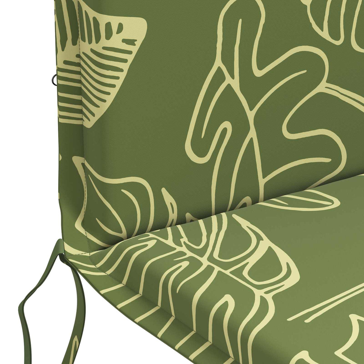 vidaXL High Back Chair Cushion GEMERT 2 pcs 100% Polyester Leaf Design