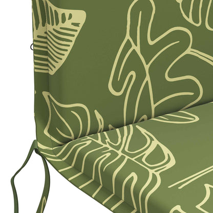 vidaXL High Back Chair Cushion GEMERT 2 pcs 100% Polyester Leaf Design