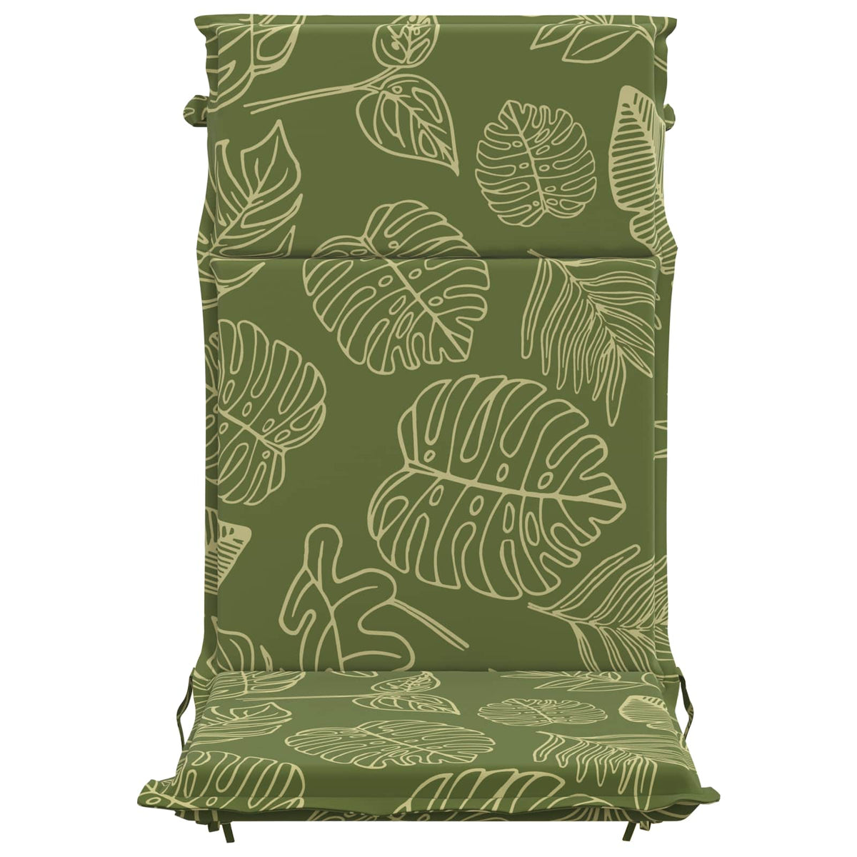 vidaXL High Back Chair Cushion GEMERT 4 pcs 100% Polyester Leaf Design