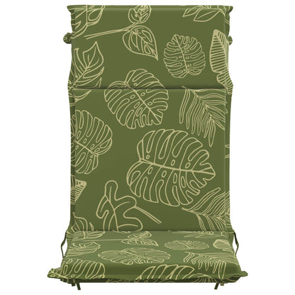vidaXL High Back Chair Cushion GEMERT 4 pcs 100% Polyester Leaf Design