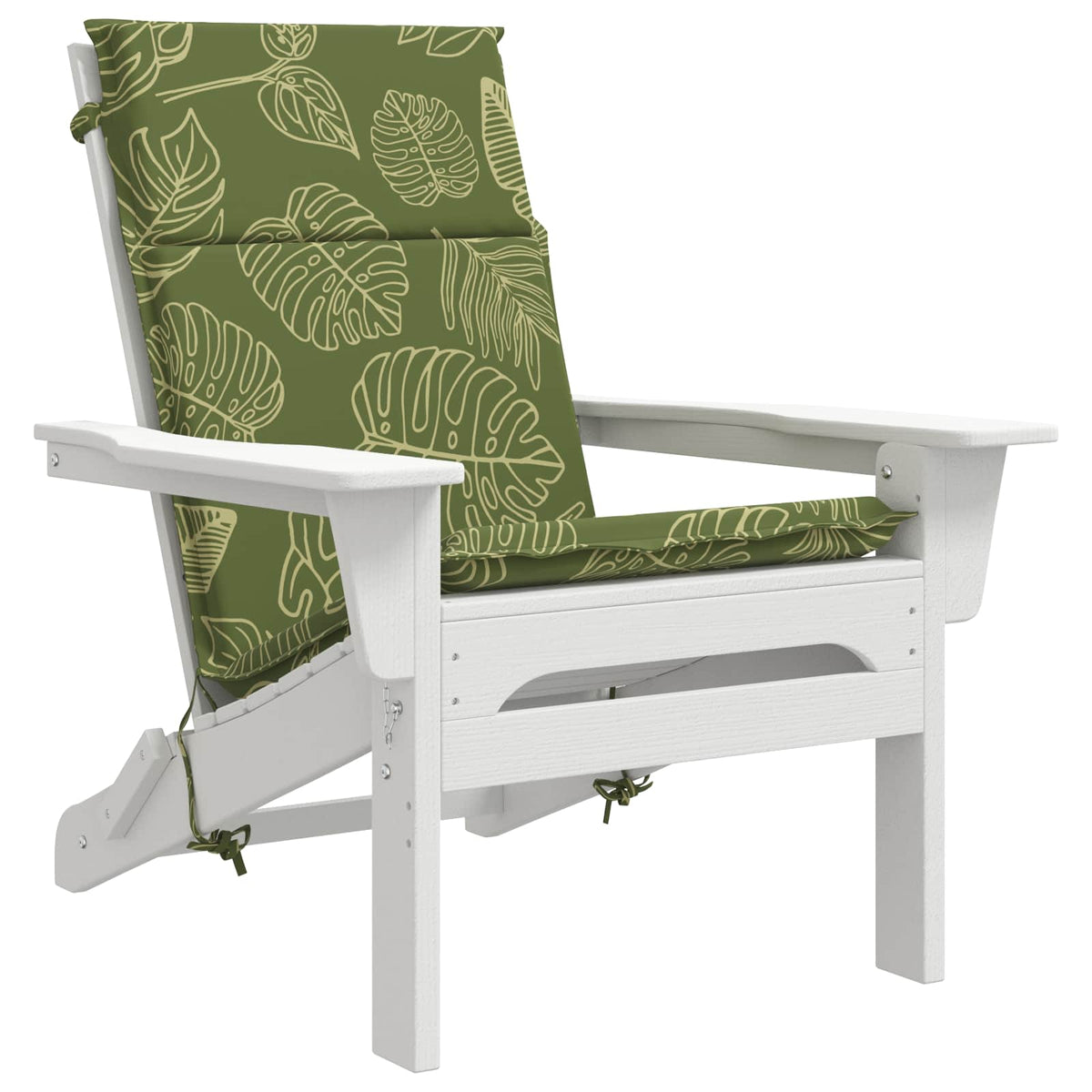 vidaXL High Back Chair Cushion GEMERT 4 pcs 100% Polyester Leaf Design