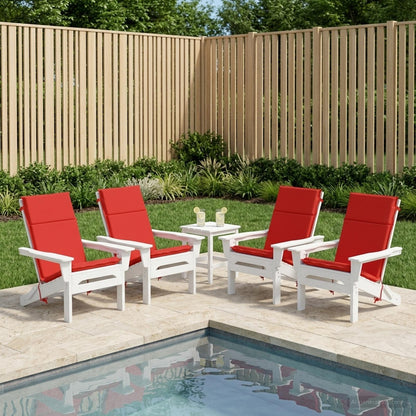 vidaXL High Back Chair Cushion GEMERT 6 pcs 100% Polyester Red