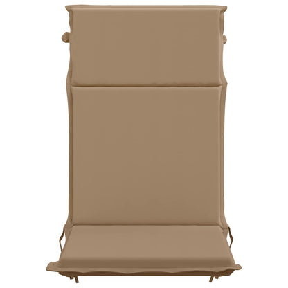vidaXL High Back Chair Cushion GEMERT 4 pcs 100% Polyester Taupe