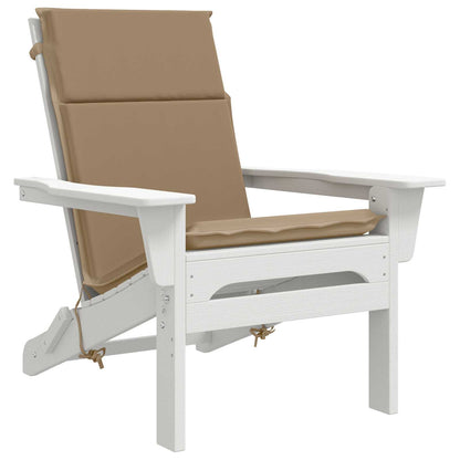 vidaXL High Back Chair Cushion GEMERT 4 pcs 100% Polyester Taupe