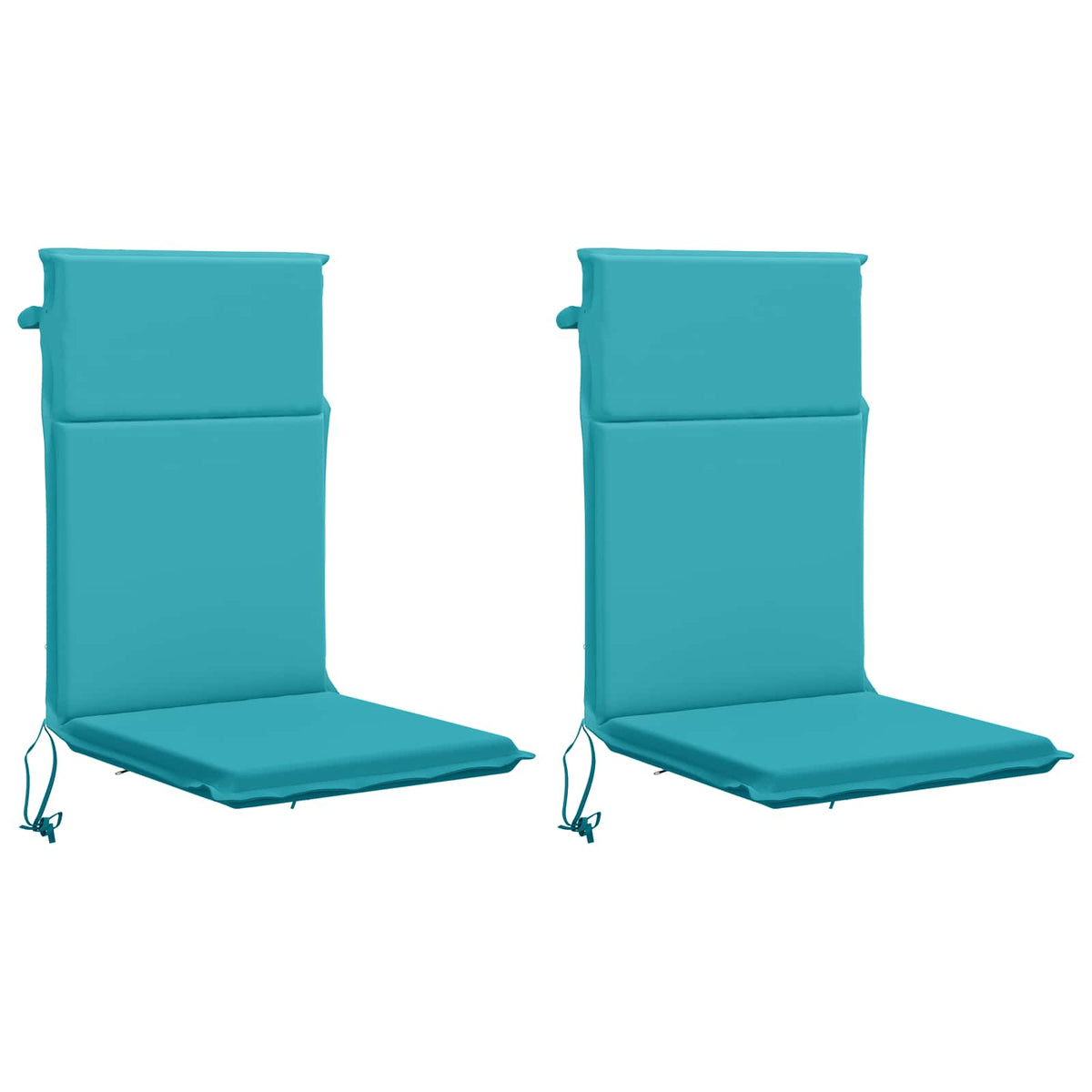 vidaXL High Back Chair Cushion GEMERT 2 pcs 100% Polyester Turquoise