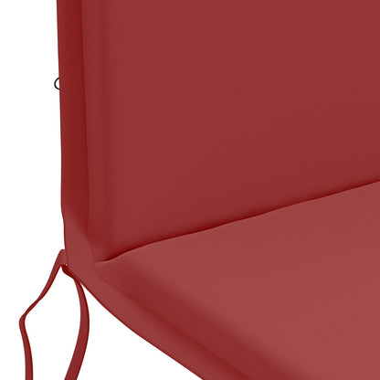 vidaXL High Back Chair Cushion GEMERT 2 pcs 100% Polyester Wine Red