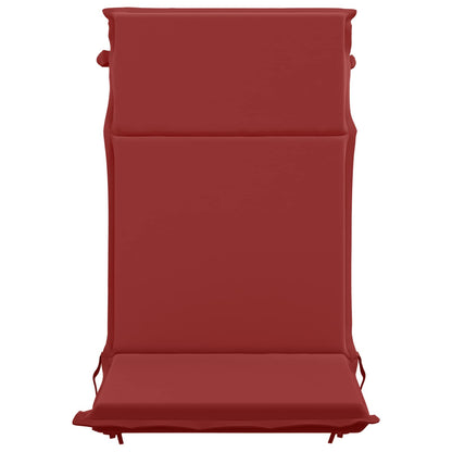 vidaXL High Back Chair Cushion GEMERT 2 pcs 100% Polyester Wine Red