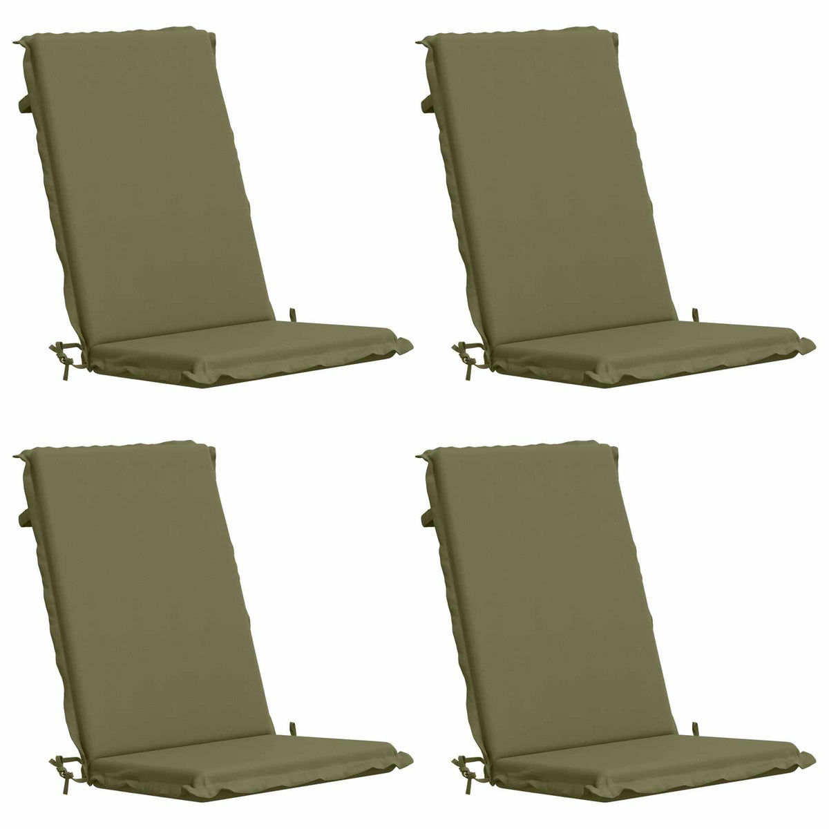 vidaXL 4-Piece High Back Bhair Cushions GEMERT 4 pcs 100% Polyester