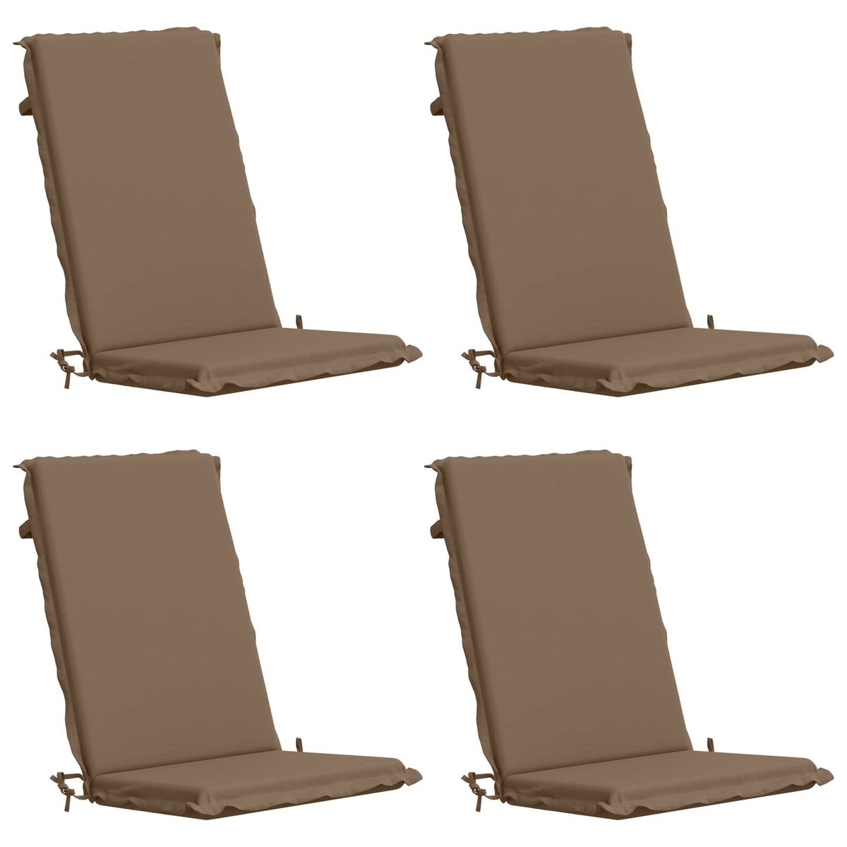 vidaXL 4-Piece High Back Bhair Cushions GEMERT 4 pcs 100% Polyester