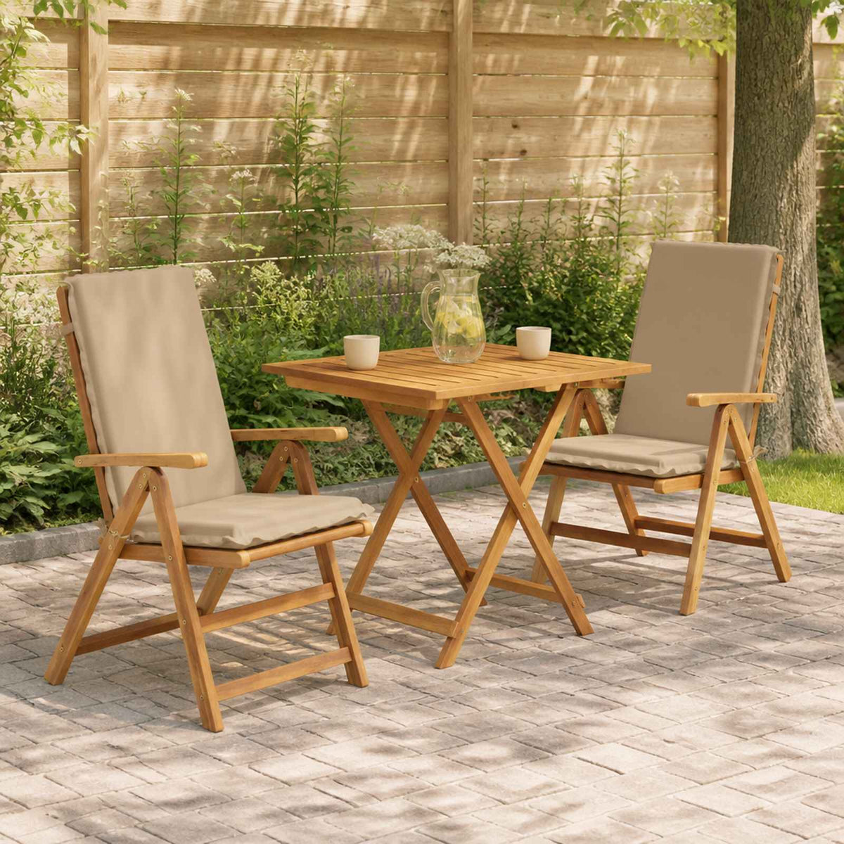 vidaXL 2-Piece High Back Bhair Cushions GEMERT 2 pcs 100% Polyester