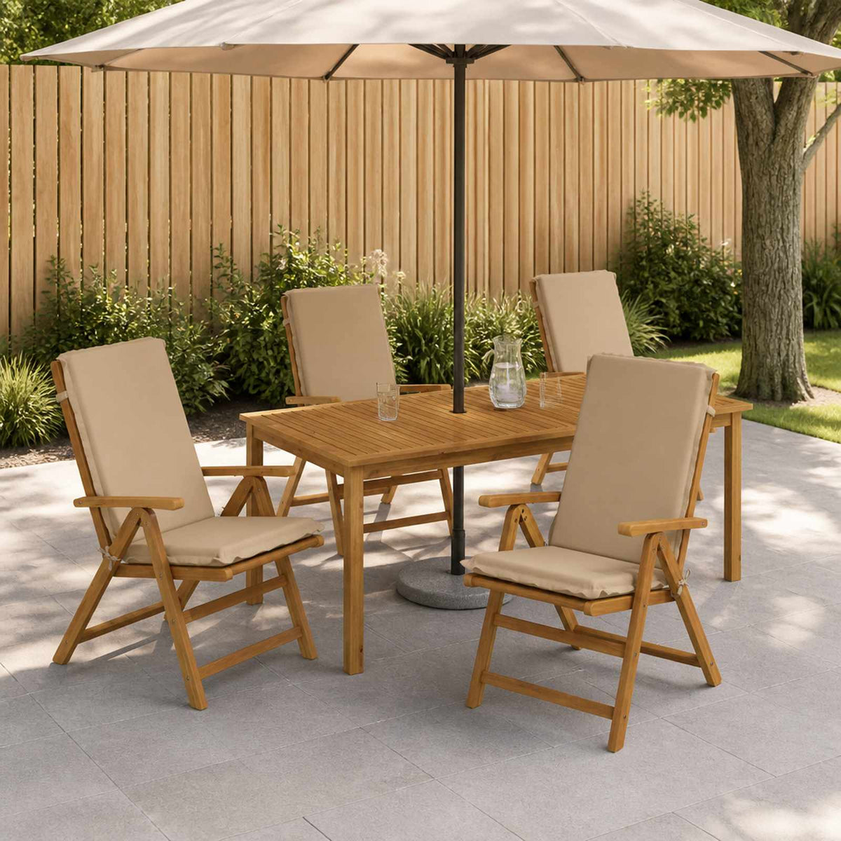 vidaXL 4-Piece High Back Bhair Cushions GEMERT 4 pcs 100% Polyester