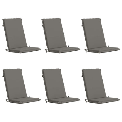 vidaXL 6-Piece High Back Bhair Cushions GEMERT 6 pcs 100% Polyester