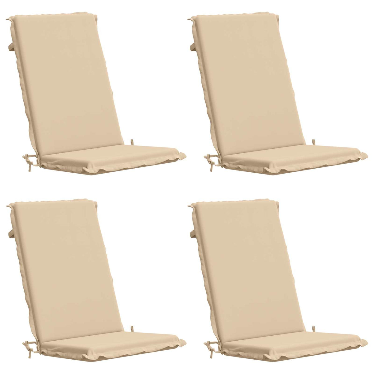 vidaXL 4-Piece High Back Bhair Cushions GEMERT 4 pcs 100% Polyester