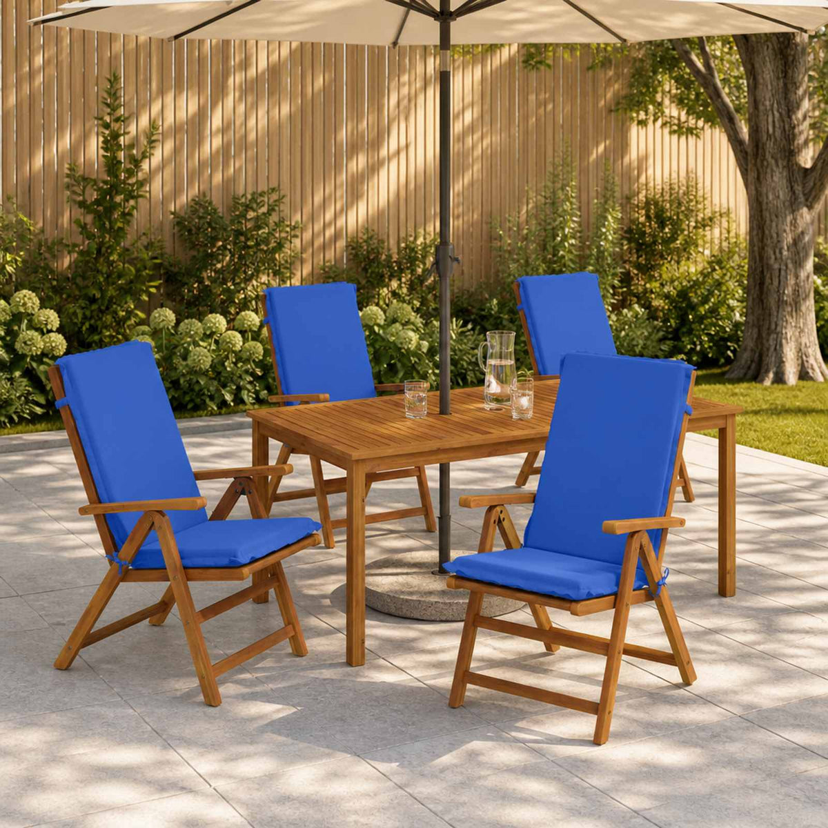vidaXL 4-Piece High Back Bhair Cushions GEMERT 4 pcs 100% Polyester