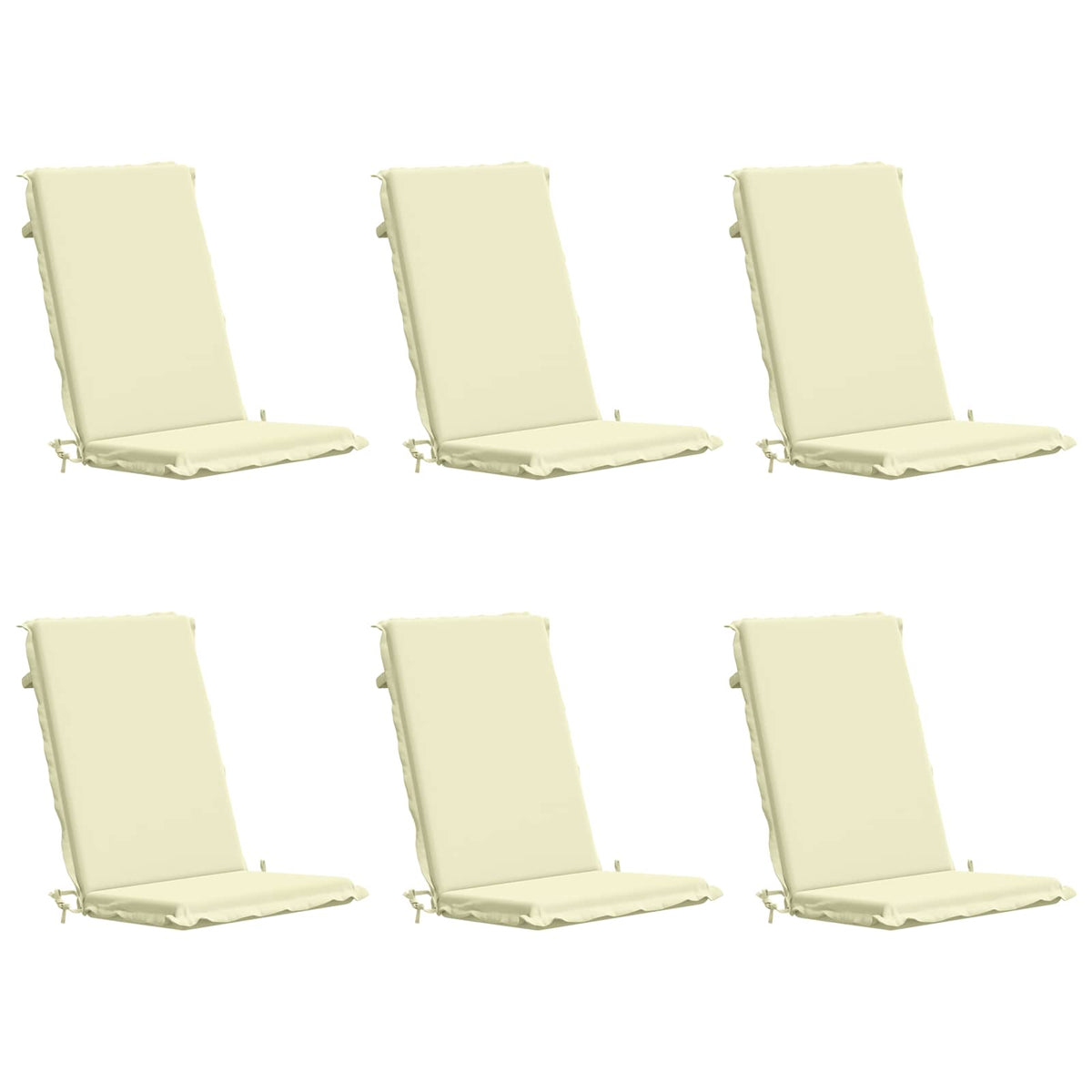 vidaXL 6-Piece High Back Bhair Cushions GEMERT 6 pcs 100% Polyester