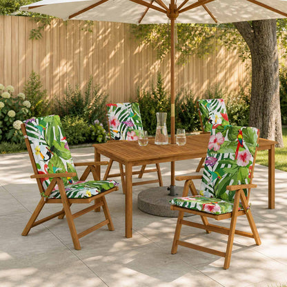 vidaXL High Back Chair Cushion GEMERT 4 pcs 100% Polyester Multicolour