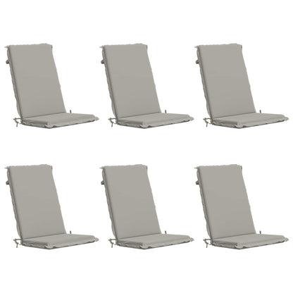vidaXL 6-Piece High Back Bhair Cushions GEMERT 6 pcs 100% Polyester