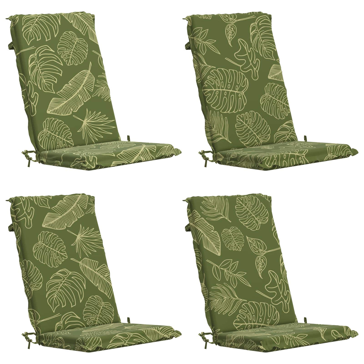 vidaXL 4-Piece High Back Bhair Cushions GEMERT 4 pcs 100% Polyester